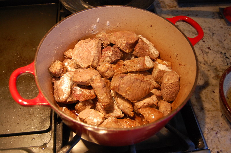 beef with flour, salt and pepper